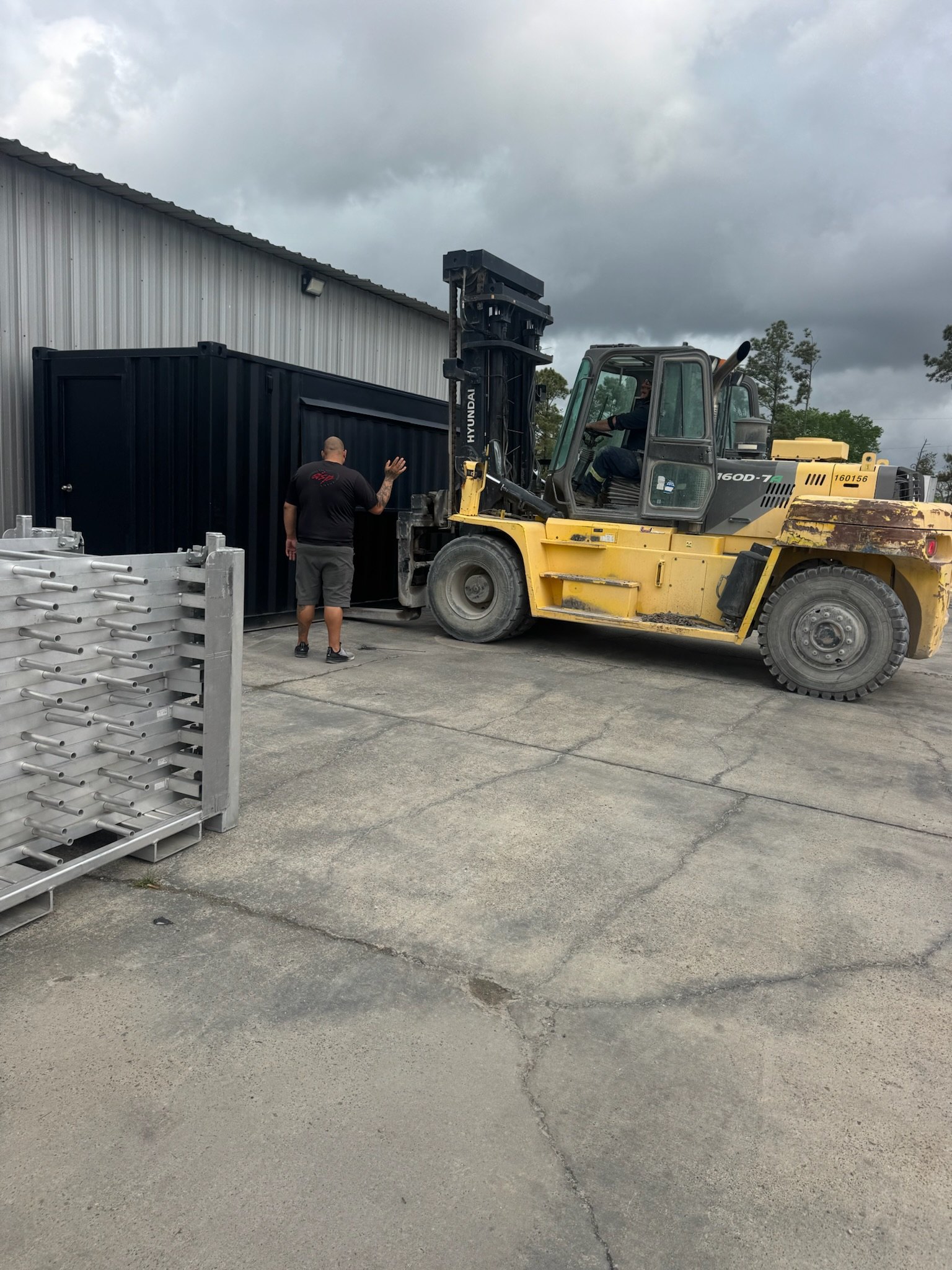 Generator and power distribution staged at a festival site, Deep South Productions