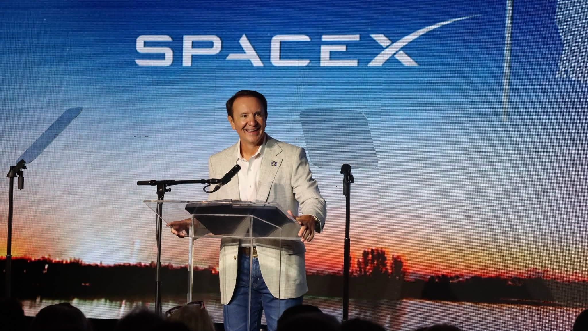 Keynote stage at a corporate announcement