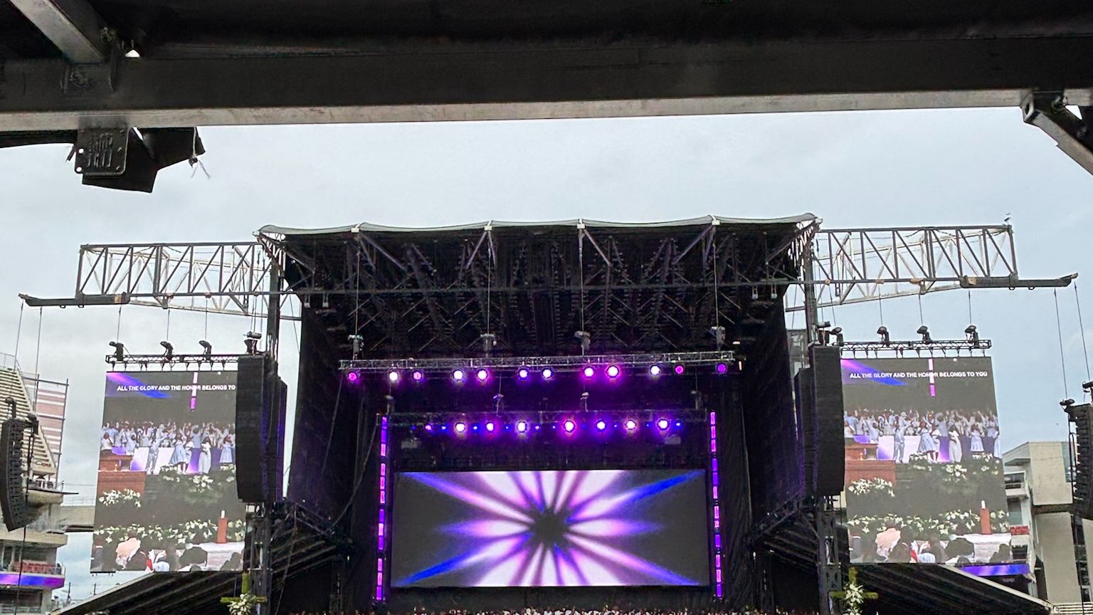 Worship-style auditorium before doors